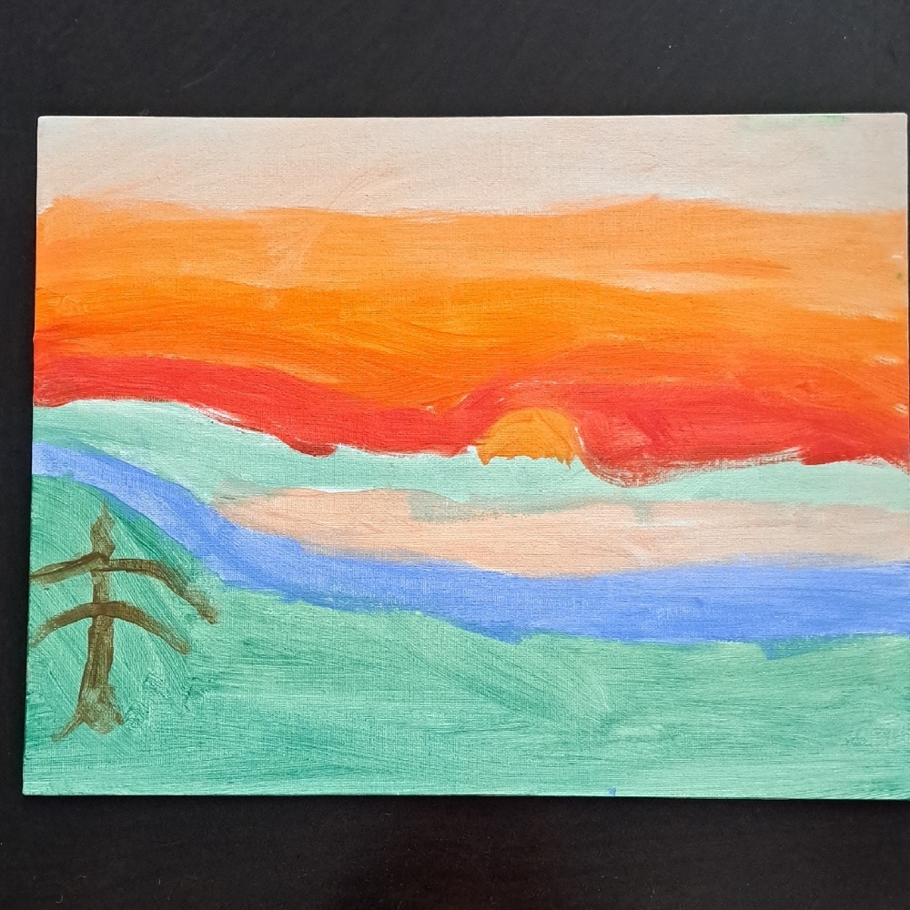 Sunset Landscape Art Print
